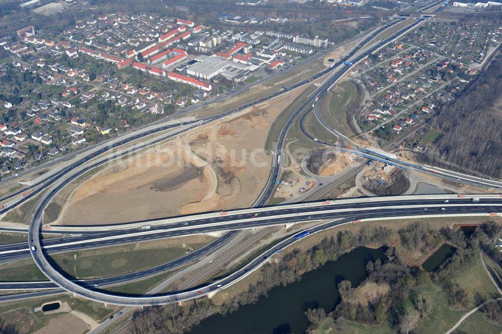 Luftbild Braunschweig - Um- und Ausbau des Autobahndreieck Braunschweig-Südwest