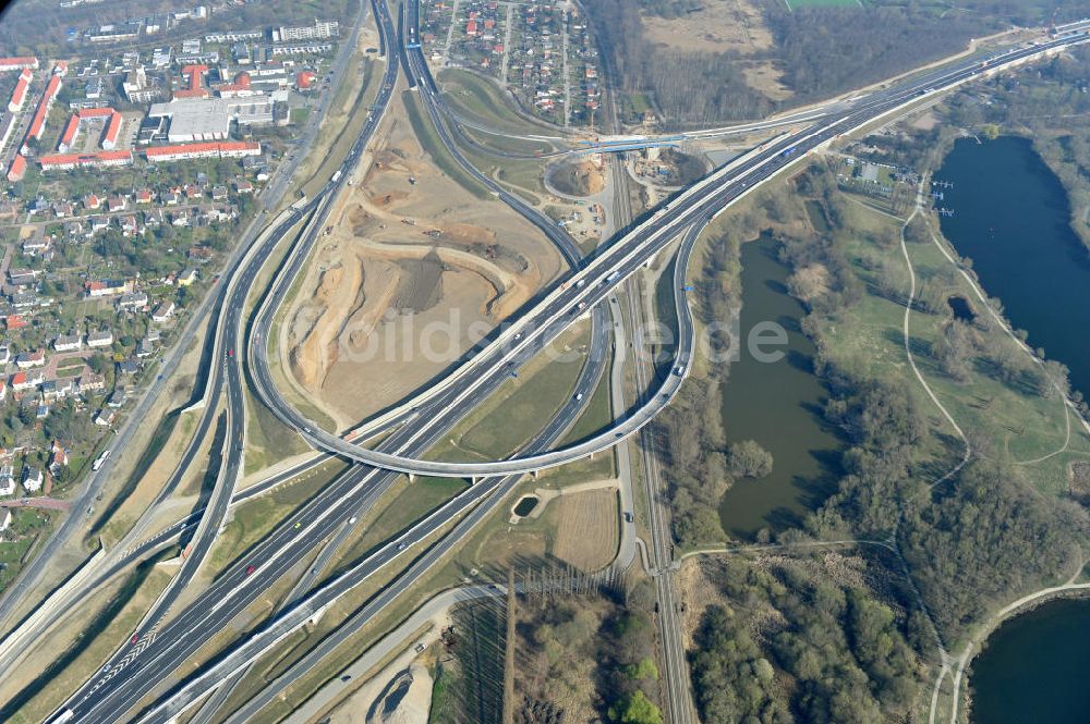 Luftaufnahme Braunschweig - Um- und Ausbau des Autobahndreieck Braunschweig-Südwest