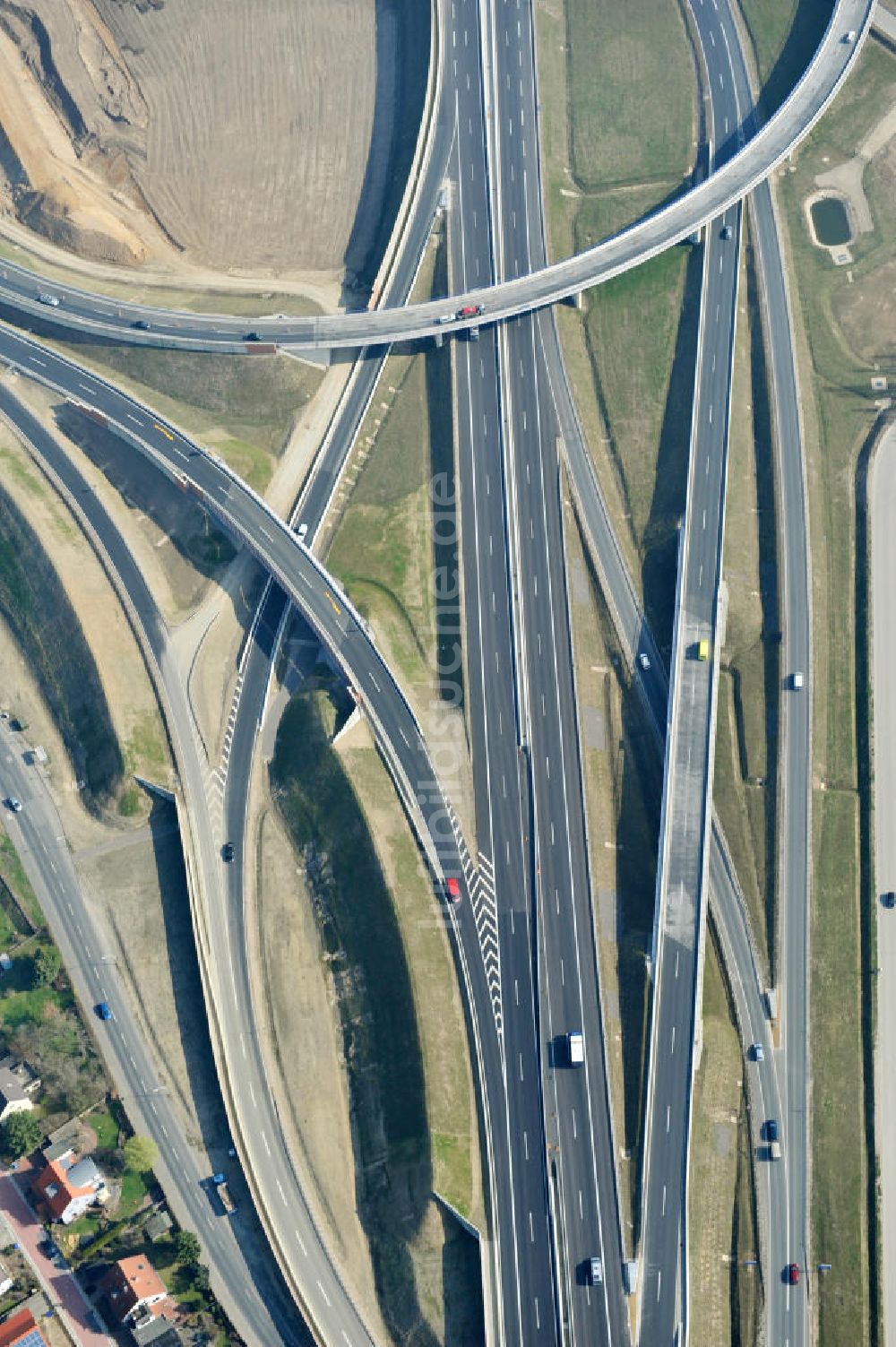 Luftaufnahme Braunschweig - Um- und Ausbau des Autobahndreieck Braunschweig-Südwest