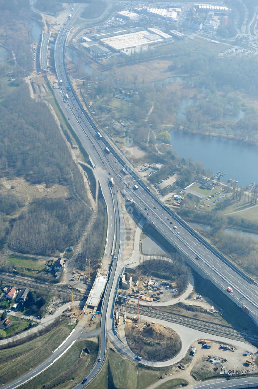 Luftbild Braunschweig - Um- und Ausbau des Autobahndreieck Braunschweig-Südwest