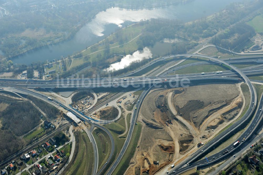 Luftaufnahme Braunschweig - Um- und Ausbau des Autobahndreieck Braunschweig-Südwest