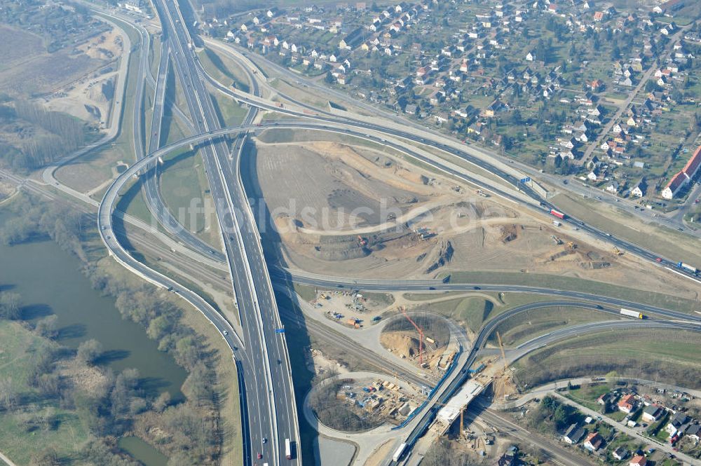 Luftbild Braunschweig - Um- und Ausbau des Autobahndreieck Braunschweig-Südwest