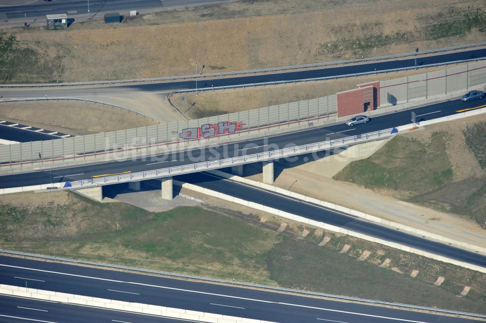 Braunschweig von oben - Um- und Ausbau des Autobahndreieck Braunschweig-Südwest