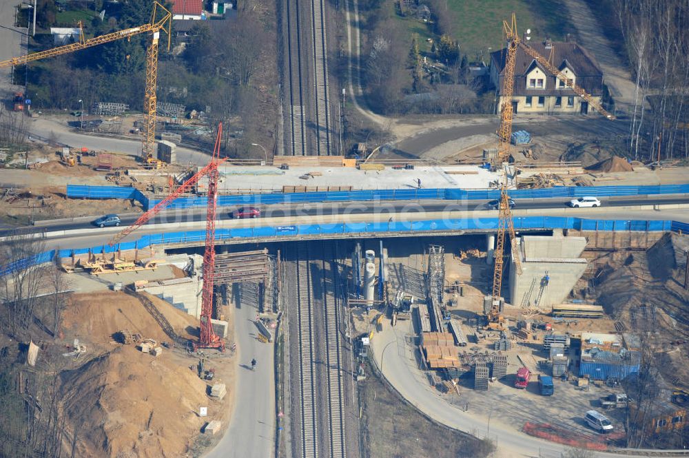 Braunschweig aus der Vogelperspektive: Um- und Ausbau des Autobahndreieck Braunschweig-Südwest