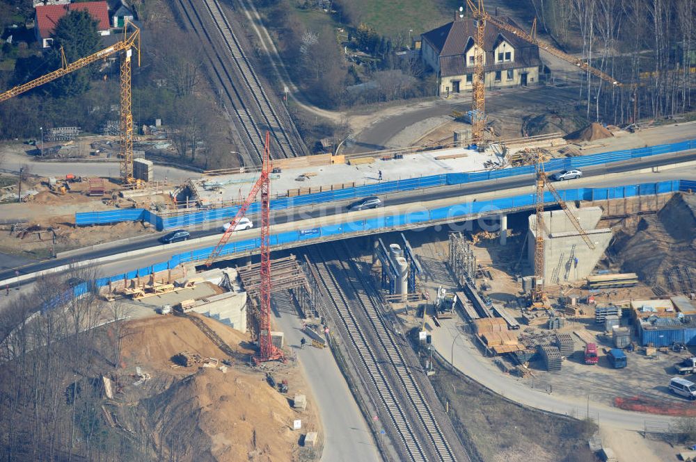 Luftaufnahme Braunschweig - Um- und Ausbau des Autobahndreieck Braunschweig-Südwest