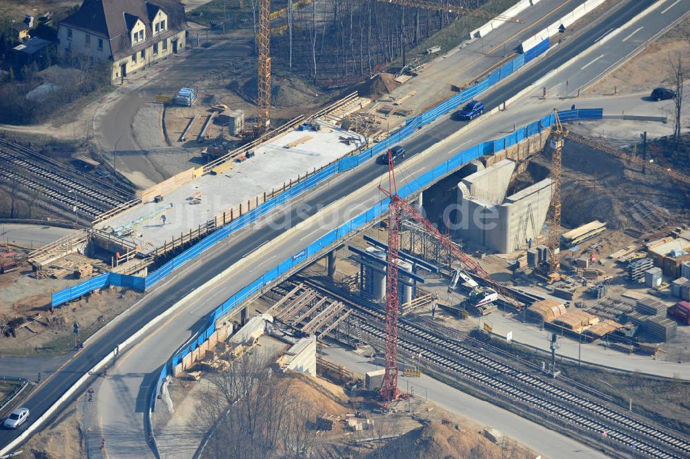 Braunschweig aus der Vogelperspektive: Um- und Ausbau des Autobahndreieck Braunschweig-Südwest