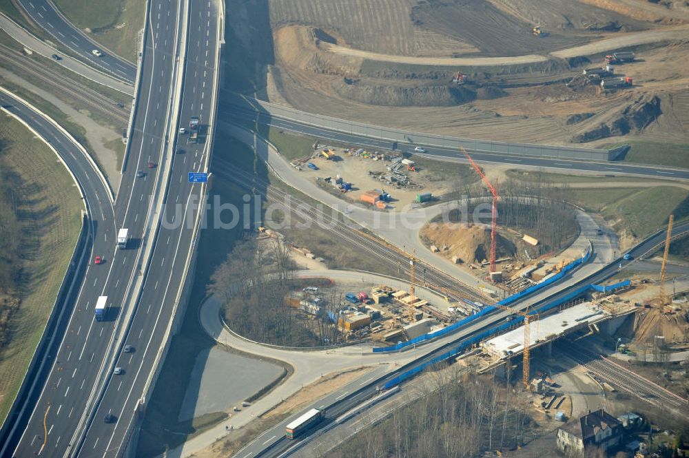 Luftaufnahme Braunschweig - Um- und Ausbau des Autobahndreieck Braunschweig-Südwest