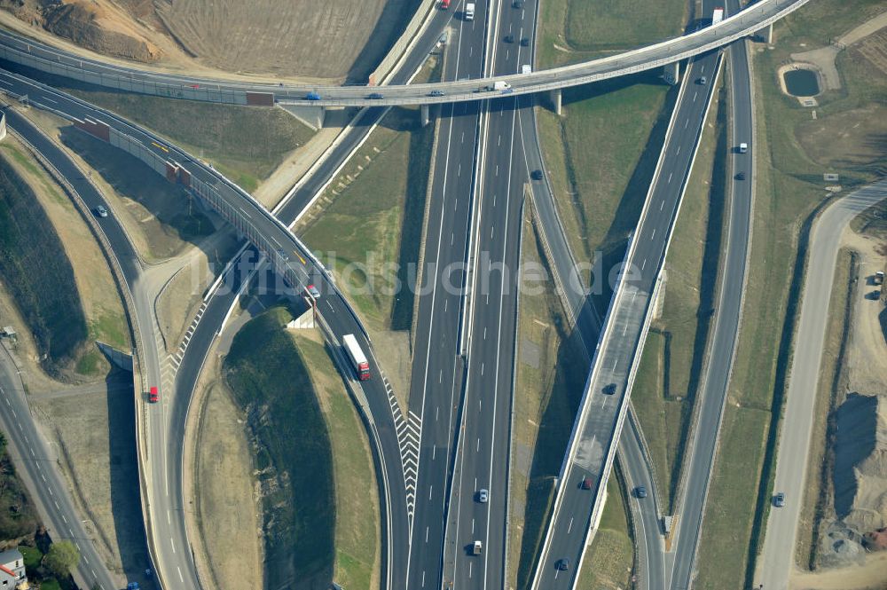 Luftaufnahme Braunschweig - Um- und Ausbau des Autobahndreieck Braunschweig-Südwest