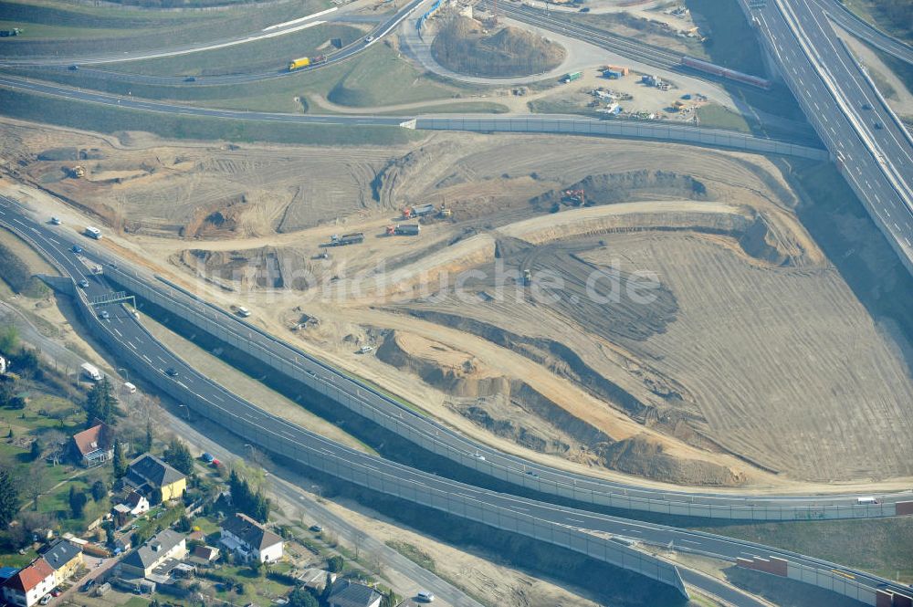 Braunschweig aus der Vogelperspektive: Um- und Ausbau des Autobahndreieck Braunschweig-Südwest