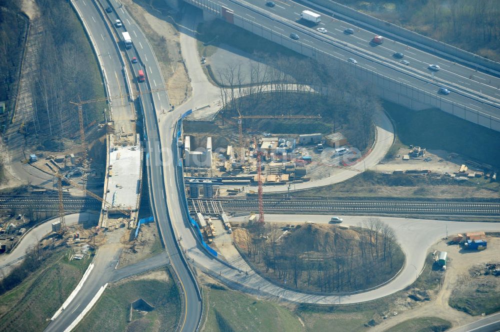 Luftaufnahme Braunschweig - Um- und Ausbau des Autobahndreieck Braunschweig-Südwest