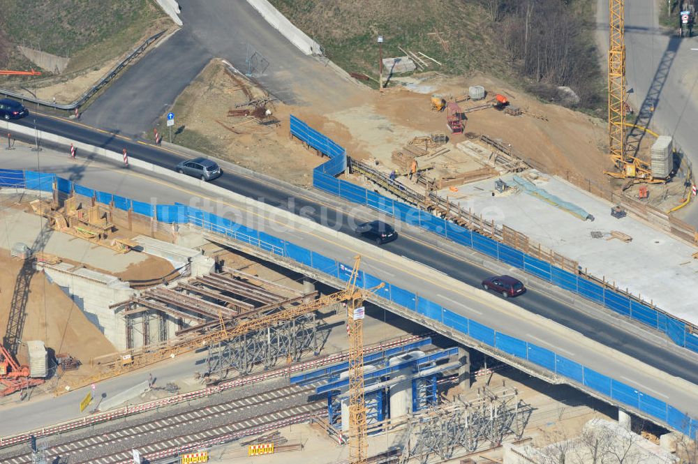 Braunschweig aus der Vogelperspektive: Um- und Ausbau des Autobahndreieck Braunschweig-Südwest