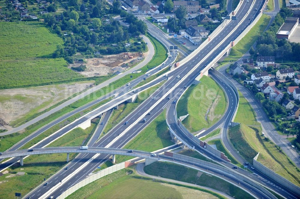 Braunschweig aus der Vogelperspektive: Um- und Ausbau des Autobahndreieck Braunschweig-Südwest