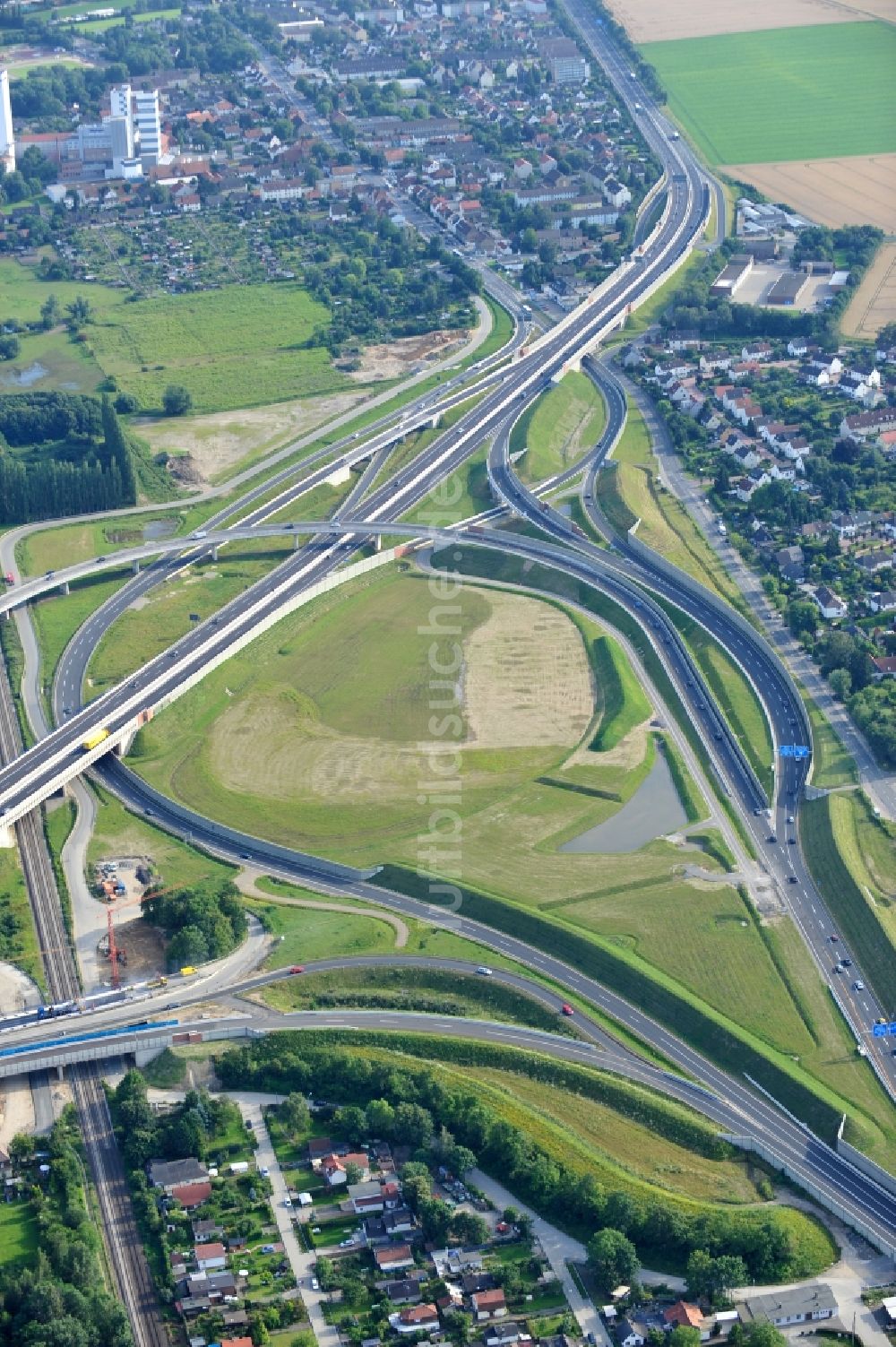 Luftaufnahme Braunschweig - Um- und Ausbau des Autobahndreieck Braunschweig-Südwest