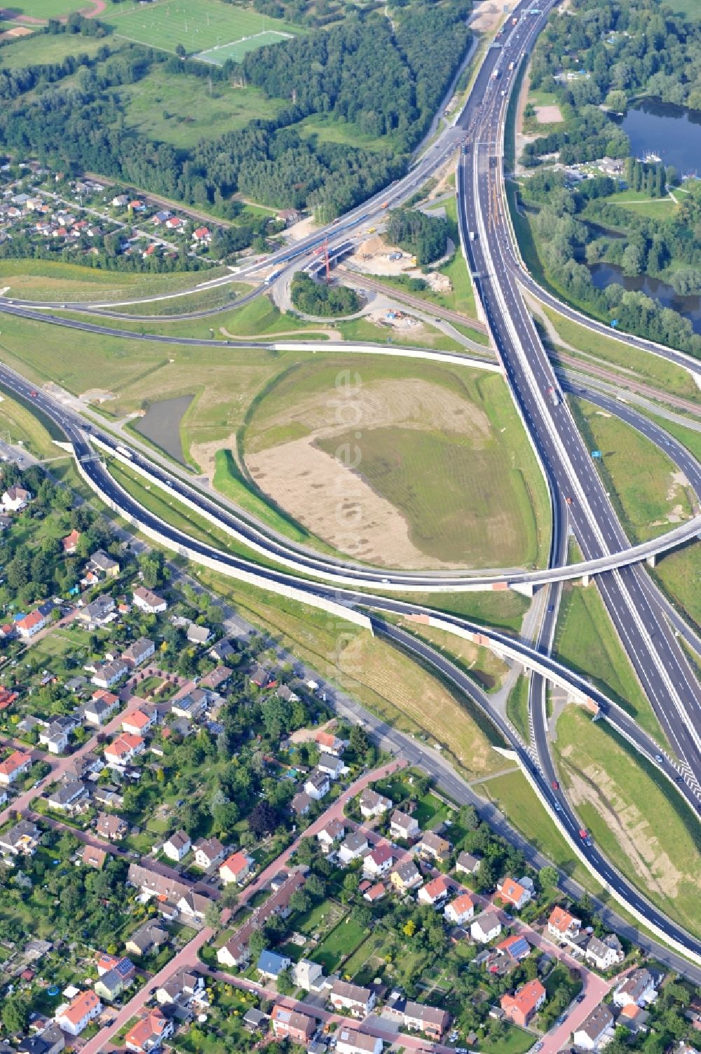 Luftbild Braunschweig - Um- und Ausbau des Autobahndreieck Braunschweig-Südwest