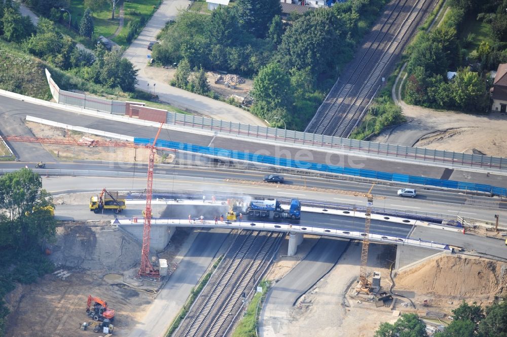 Braunschweig aus der Vogelperspektive: Um- und Ausbau des Autobahndreieck Braunschweig-Südwest