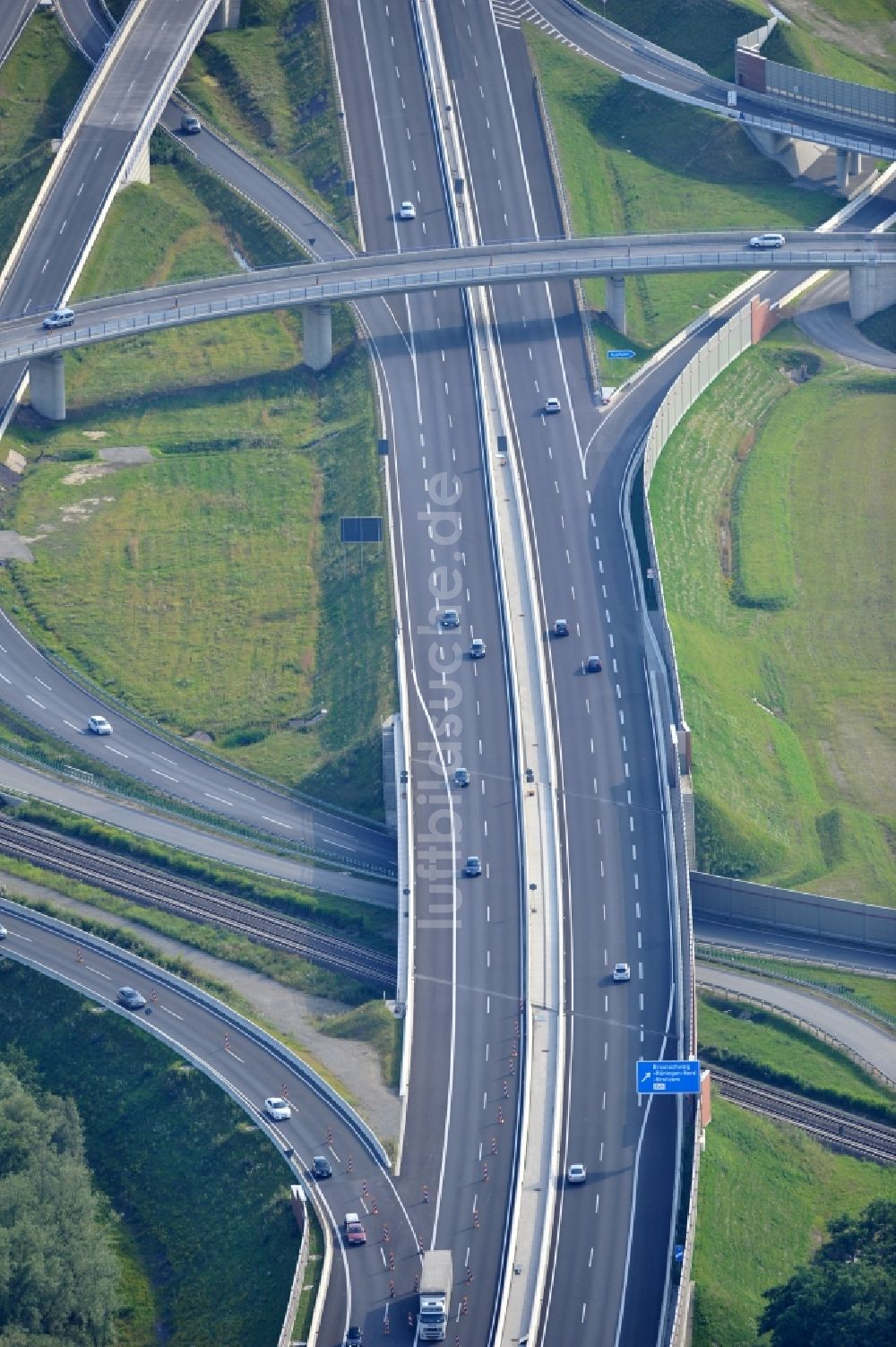 Luftbild Braunschweig - Um- und Ausbau des Autobahndreieck Braunschweig-Südwest