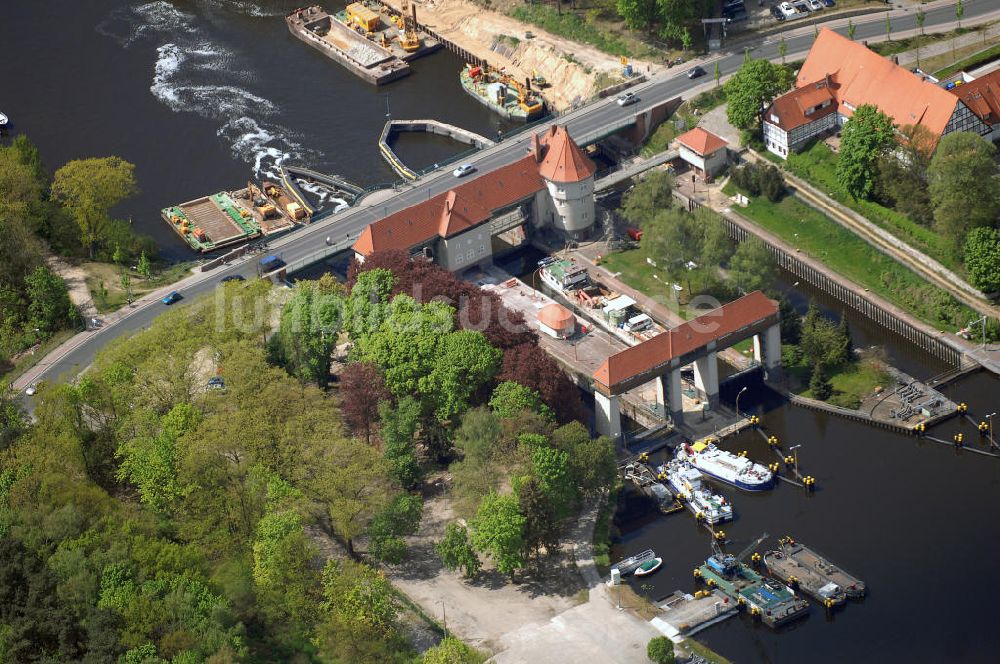 Luftbild Kleinmachnow - Um- und Ausbau der Schleuse Kleinmachnow