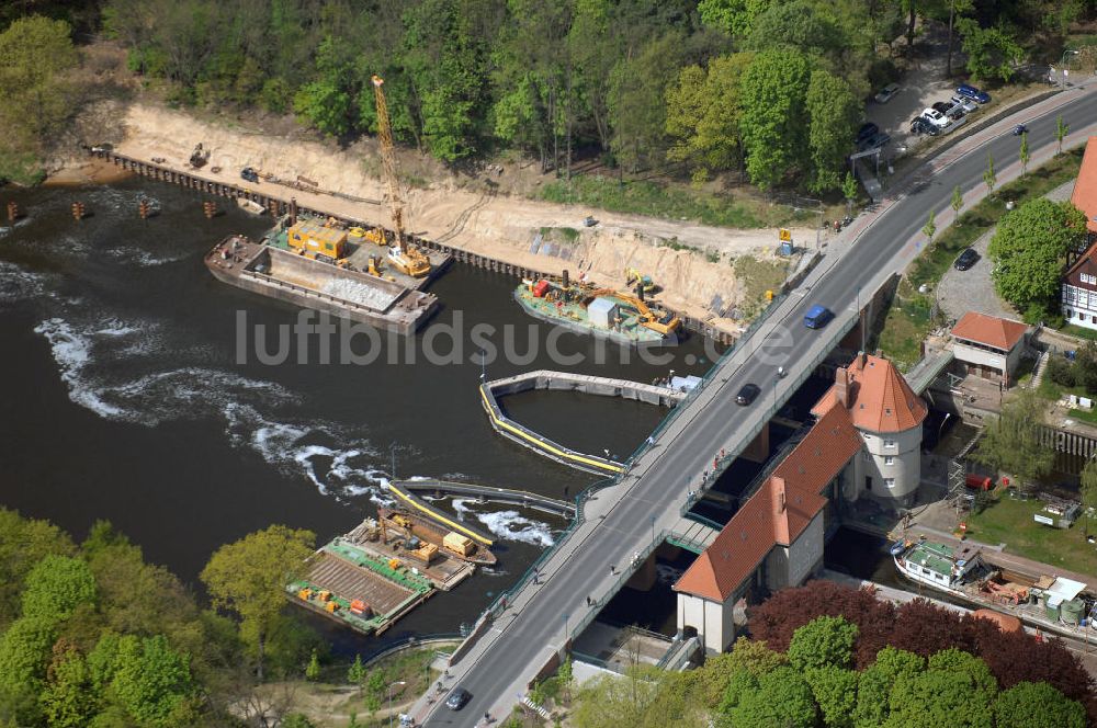 Luftaufnahme Kleinmachnow - Um- und Ausbau der Schleuse Kleinmachnow