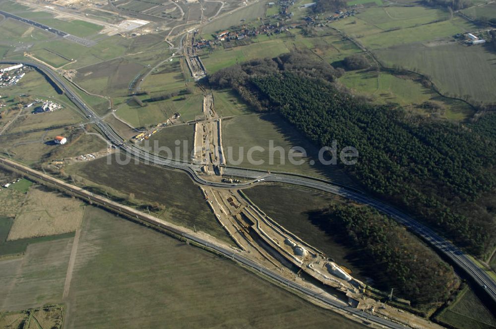 SELCHOW aus der Vogelperspektive: Um- und Erweiterungsbau der Gleisanlagen der Deutschen Bahn an der Selchower Kurve