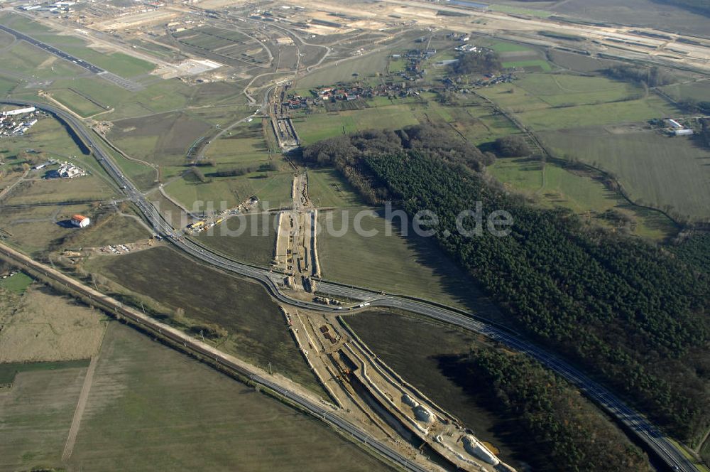 Luftbild SELCHOW - Um- und Erweiterungsbau der Gleisanlagen der Deutschen Bahn an der Selchower Kurve