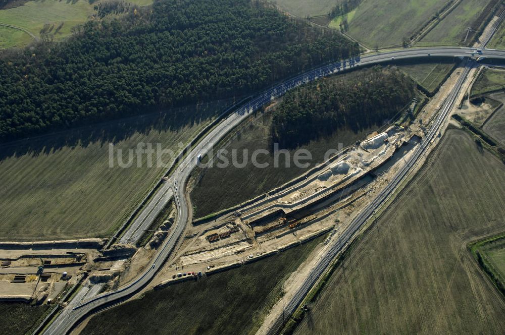 SELCHOW aus der Vogelperspektive: Um- und Erweiterungsbau der Gleisanlagen der Deutschen Bahn an der Selchower Kurve