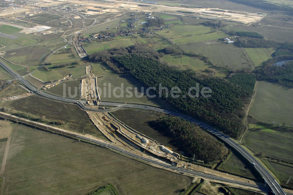 SELCHOW von oben - Um- und Erweiterungsbau der Gleisanlagen der Deutschen Bahn an der Selchower Kurve