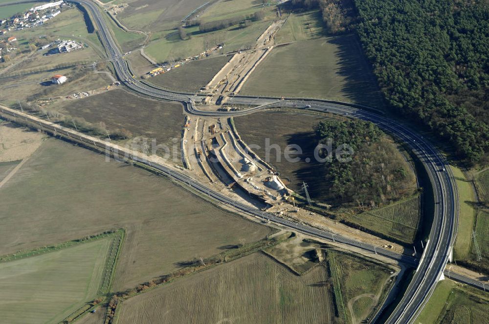 SELCHOW von oben - Um- und Erweiterungsbau der Gleisanlagen der Deutschen Bahn an der Selchower Kurve