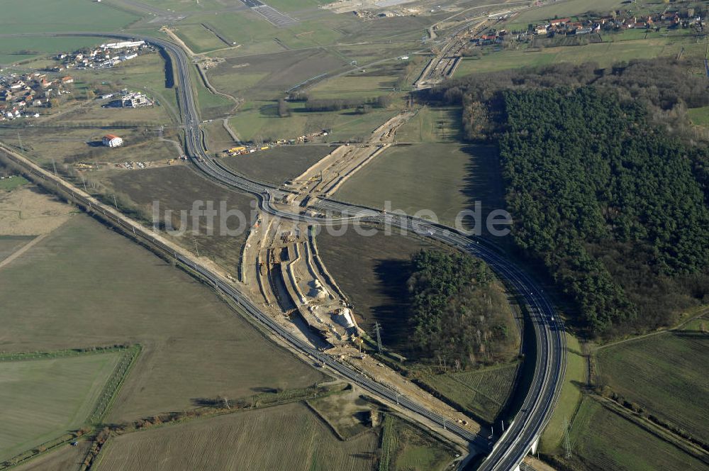 SELCHOW aus der Vogelperspektive: Um- und Erweiterungsbau der Gleisanlagen der Deutschen Bahn an der Selchower Kurve