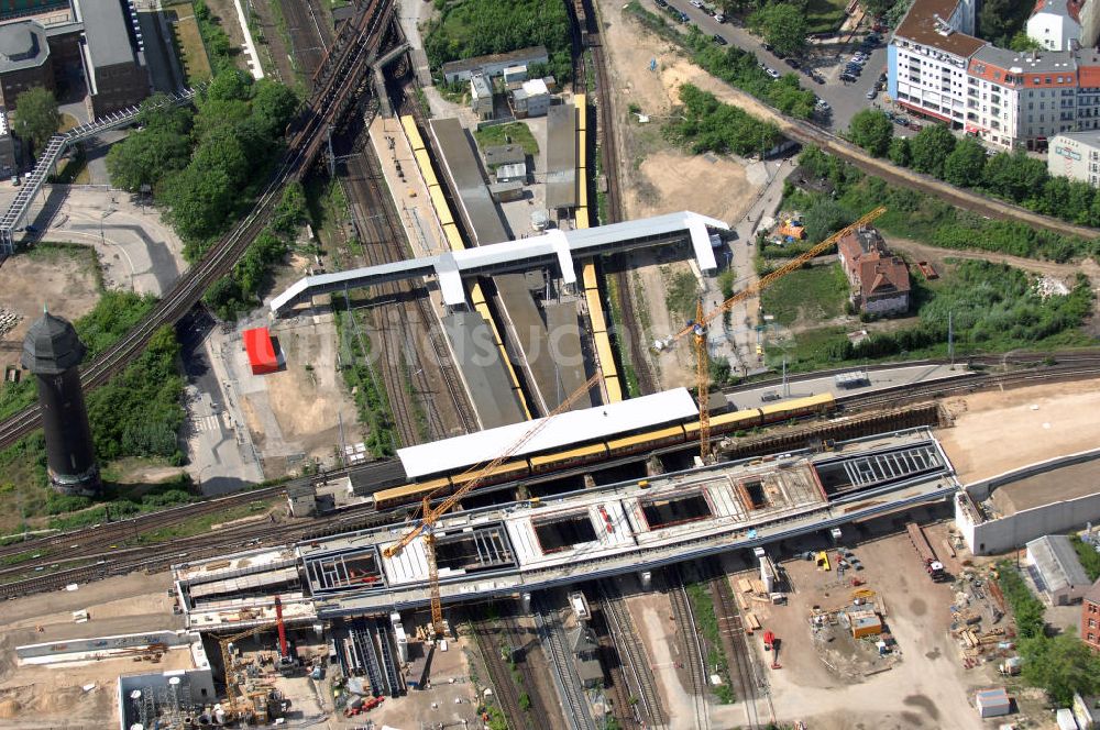 Berlin aus der Vogelperspektive: Um- und Neu- und Ausbau des Berliner S-Bahnhofs Ostkreuz