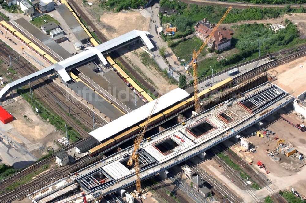 Berlin aus der Vogelperspektive: Um- und Neu- und Ausbau des Berliner S-Bahnhofs Ostkreuz