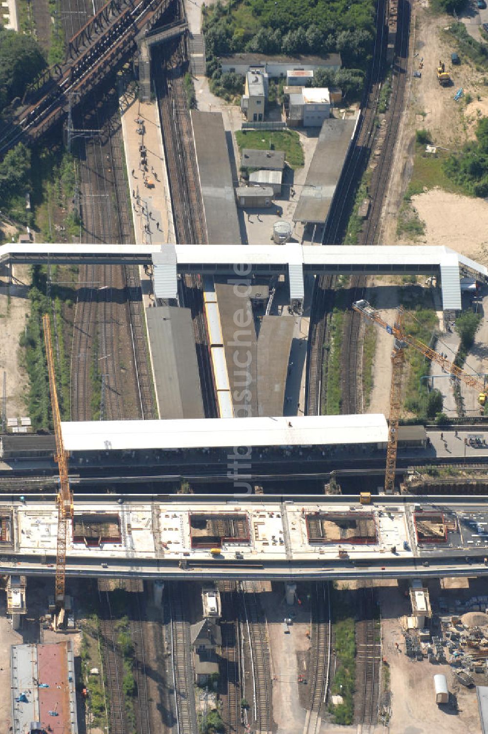 Berlin aus der Vogelperspektive: Um- und Neu- und Ausbau des Berliner S-Bahnhofs Ostkreuz