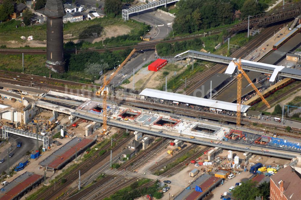 Berlin aus der Vogelperspektive: Um- und Neu- und Ausbau des Berliner S-Bahnhofs Ostkreuz