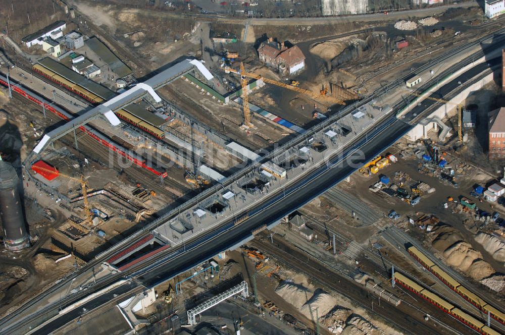 Berlin aus der Vogelperspektive: Um- und Neu- und Ausbau des Berliner S-Bahnhofs Ostkreuz-Upgrading and construction of the Berlin S-Bahn station Ostkreuz