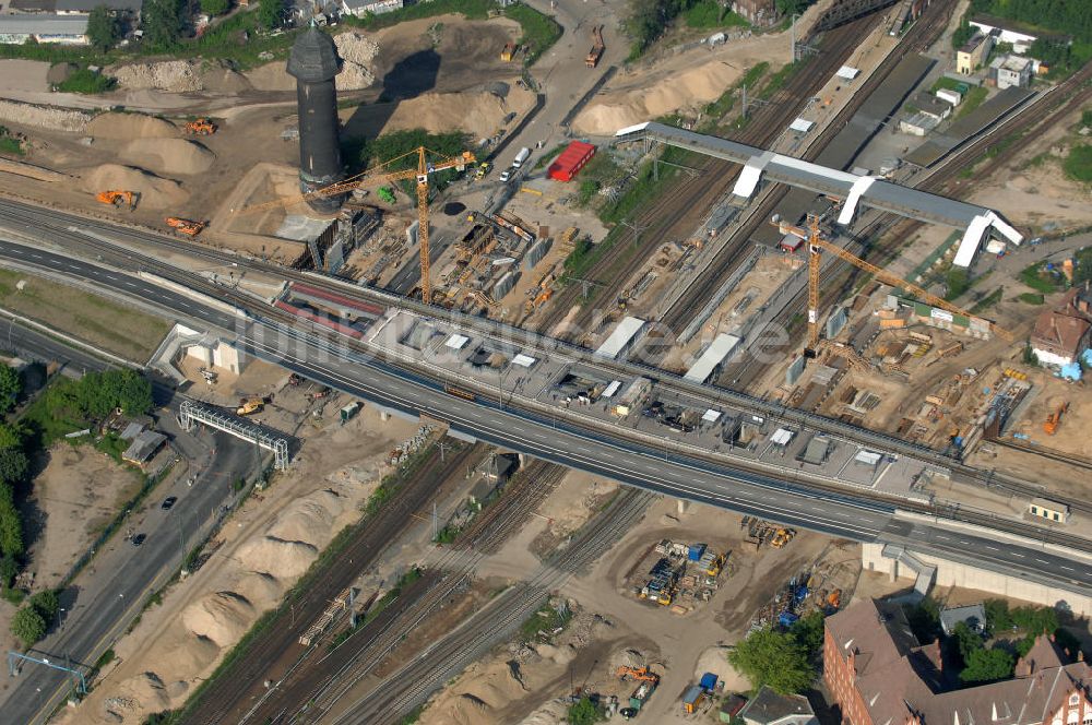 Luftbild Berlin - Um- und Neu- und Ausbau des Berliner S-Bahnhofs Ostkreuz-Upgrading and construction of the Berlin S-Bahn station Ostkreuz