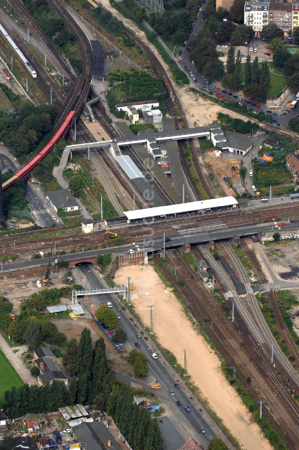 Berlin aus der Vogelperspektive: Um- und Neubau am S-Bahnhof Ostkreuz in Berlin