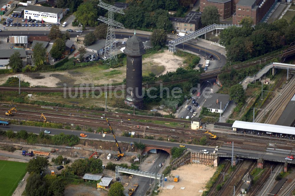 Luftbild Berlin - Um- und Neubau am S-Bahnhof Ostkreuz in Berlin