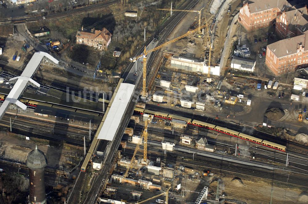 Berlin aus der Vogelperspektive: Um- und Neubau des Berliner S-Bahnhofs Ostkreuz