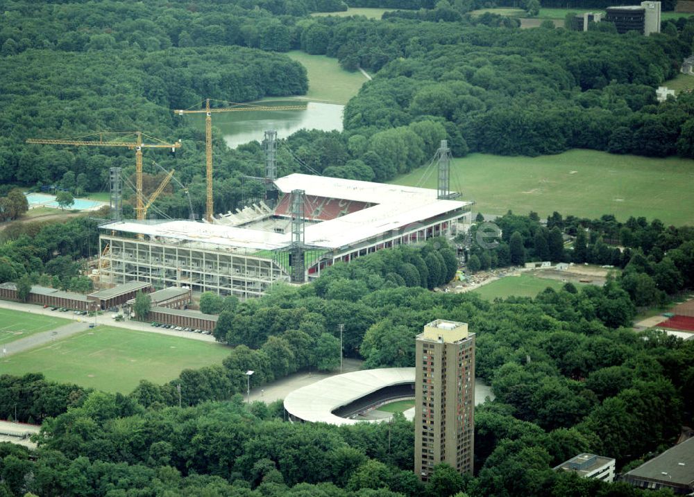 Köln von oben - Um- und Neubau Stadion des Kölner Stadions