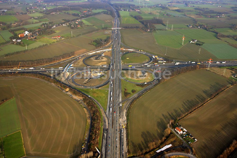 Kamen von oben - Umb- und Ausbau des Kamener Kreuzes in Nordrhein-Westfalen