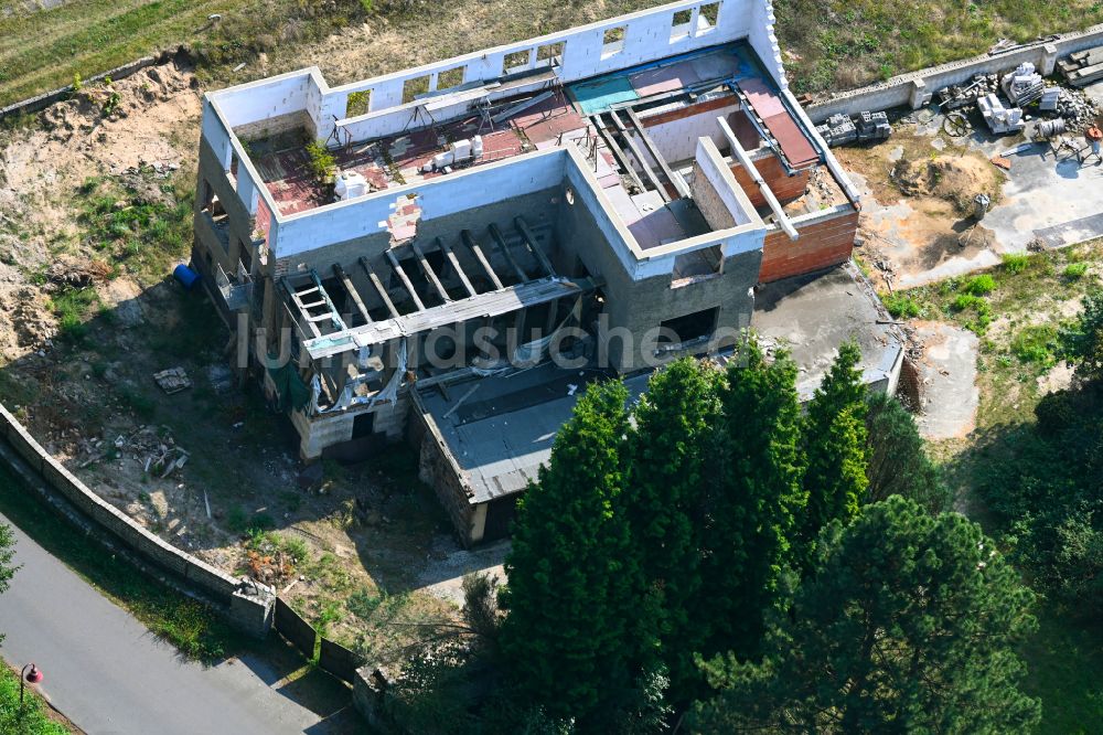 Luftbild Groß Wasserburg - Umbau und Ausbau des Altbau- Gebäude in Groß Wasserburg im Bundesland Brandenburg, Deutschland