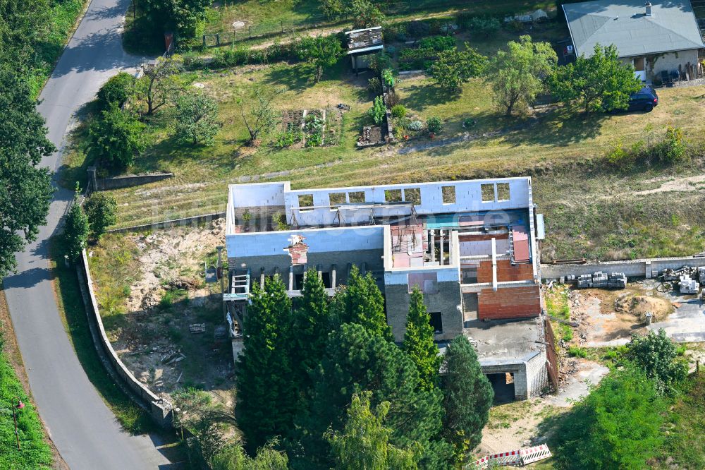 Groß Wasserburg von oben - Umbau und Ausbau des Altbau- Gebäude in Groß Wasserburg im Bundesland Brandenburg, Deutschland