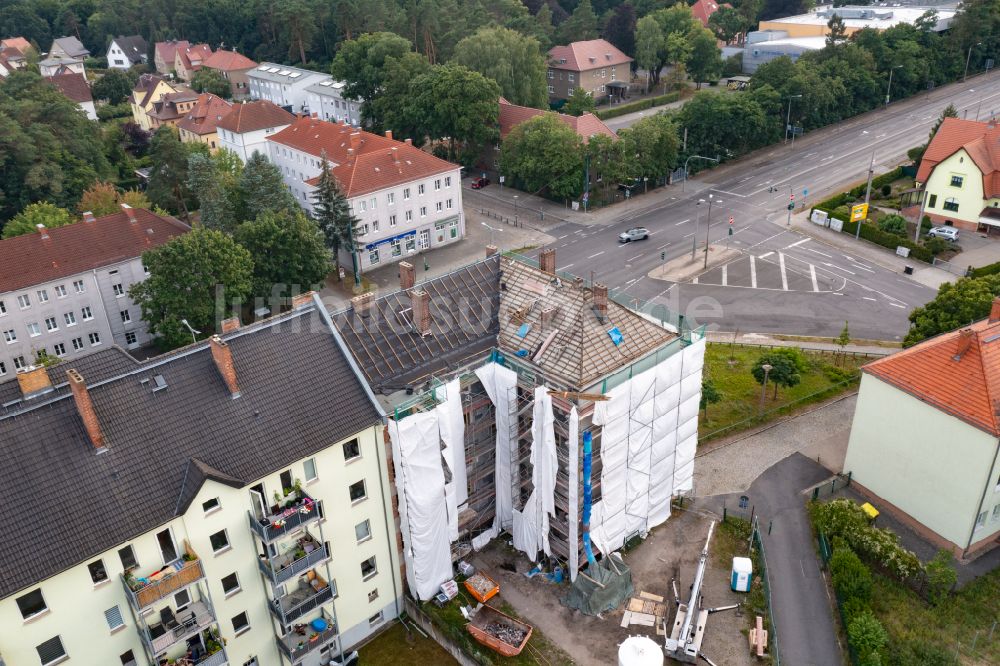 Luftbild Eberswalde - Umbau und Ausbau des Altbau- Gebäude der WHG in Eberswalde im Bundesland Brandenburg, Deutschland