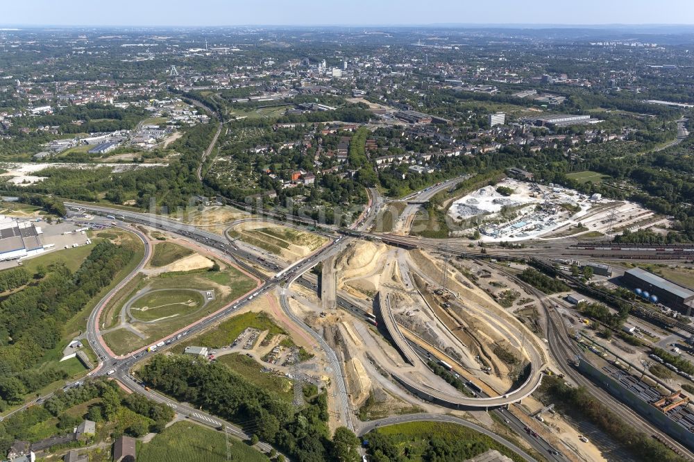 Luftaufnahme Bochum - Umbau und Ausbau des Bochumer Westkreuz in Bochum in Nordrhein-Westfalen