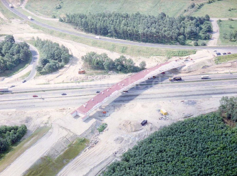 Luftaufnahme Schönefeld / Brandenburg - Umbau des Autobahndreiecks Schönefeld am Berliner Ring in Brandenburg.