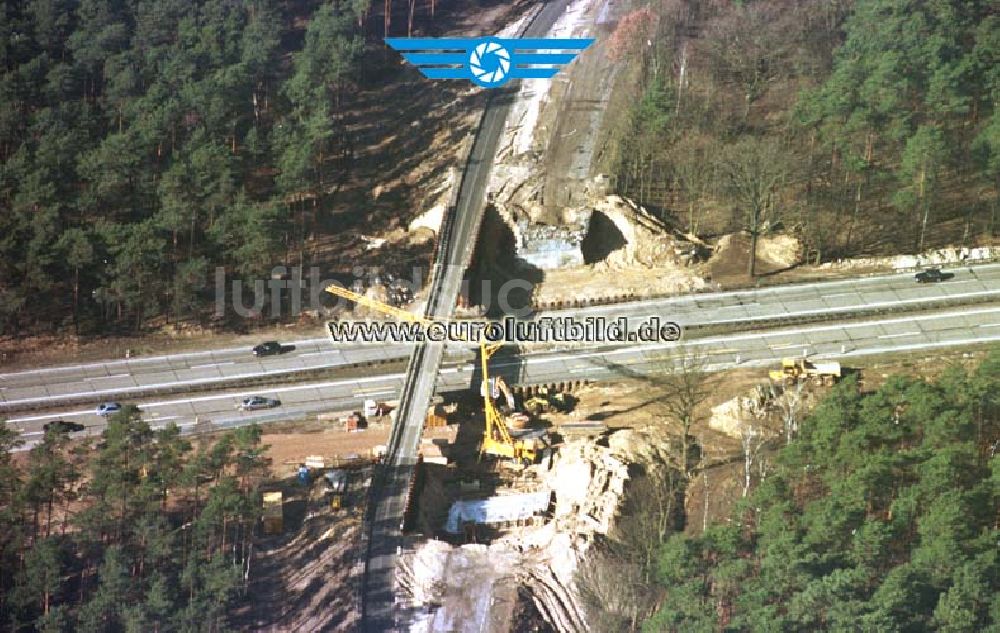 Luftbild Potsdam Drewitz - Umbau des Autobahnkreuzes Drewitz - Babelsberg