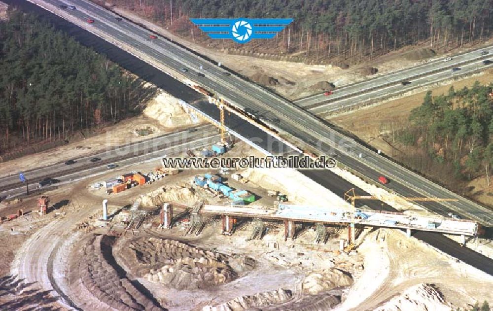 Luftbild Potsdam Drewitz - Umbau des Autobahnkreuzes Drewitz - Babelsberg