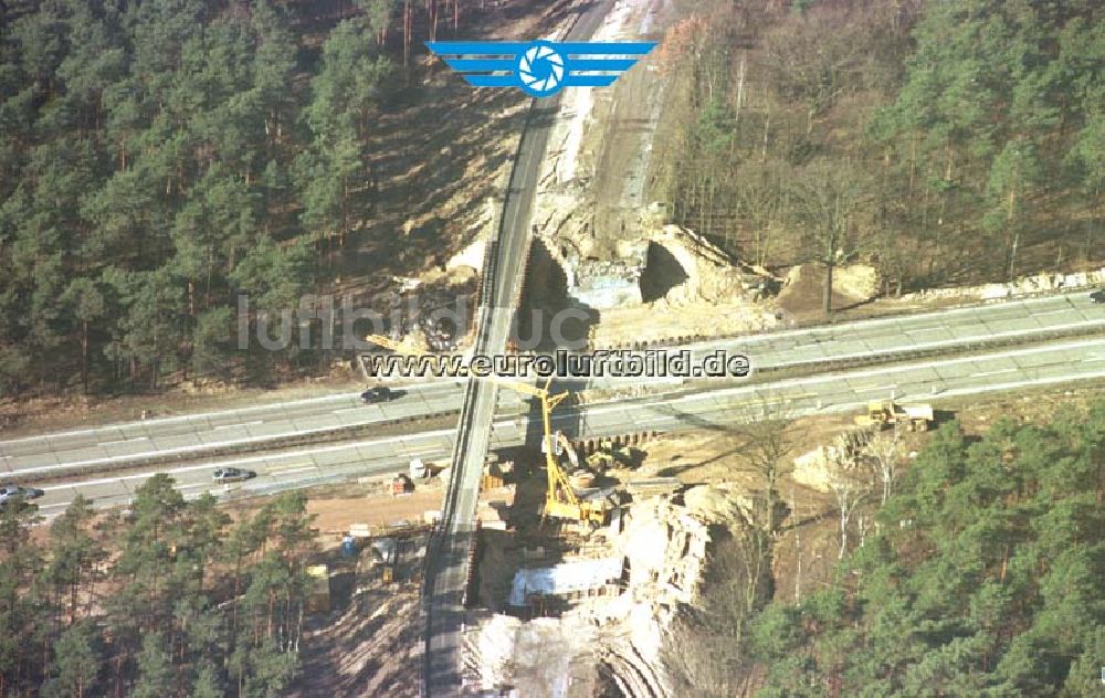 Luftaufnahme Potsdam Drewitz - Umbau des Autobahnkreuzes Drewitz - Babelsberg