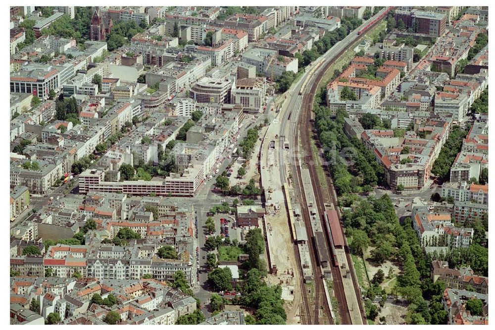 Berlin - Charlottenburg von oben - Umbau des Bahnhof Charlottenburg