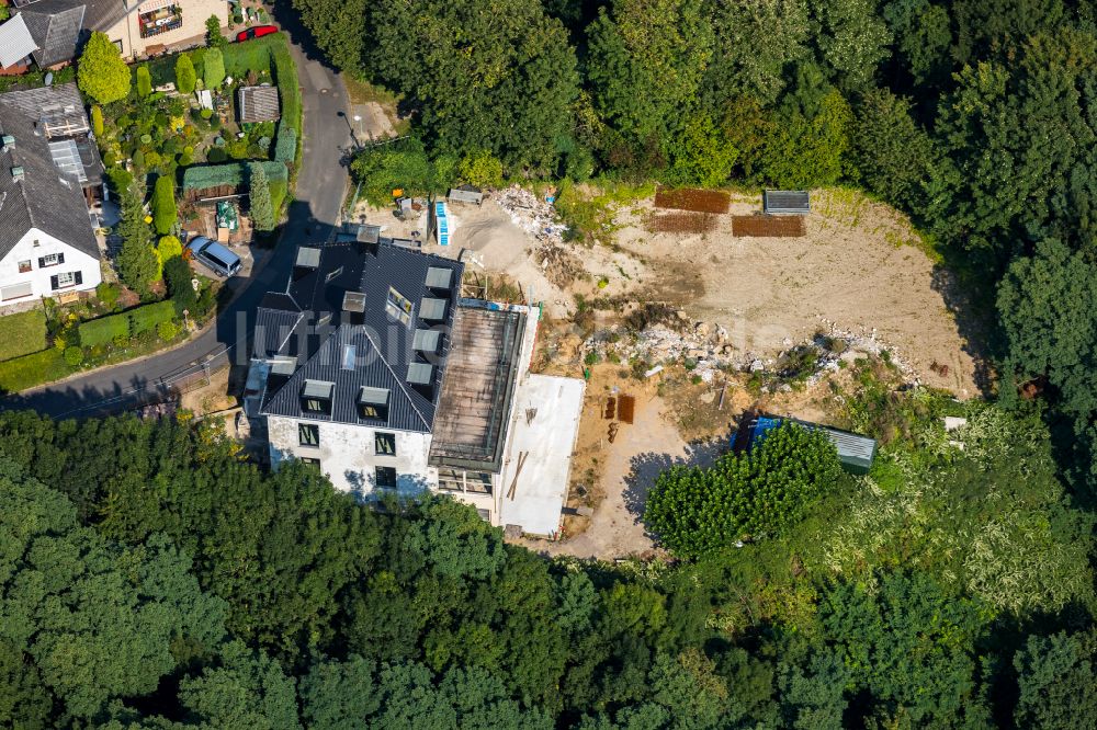 Elten aus der Vogelperspektive: Umbau- Baustelle der Hotelanlage Waldhotel Hoch-Elten in Elten im Bundesland Nordrhein-Westfalen, Deutschland