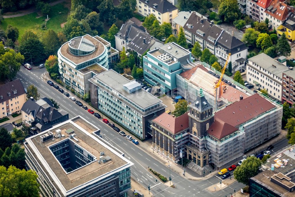 Luftaufnahme Essen - Umbau eines Büro- und Geschäftshauses der EMSCHERGENOSSENSCHAFT und LIPPEVERBAND in Essen im Bundesland Nordrhein-Westfalen, Deutschland